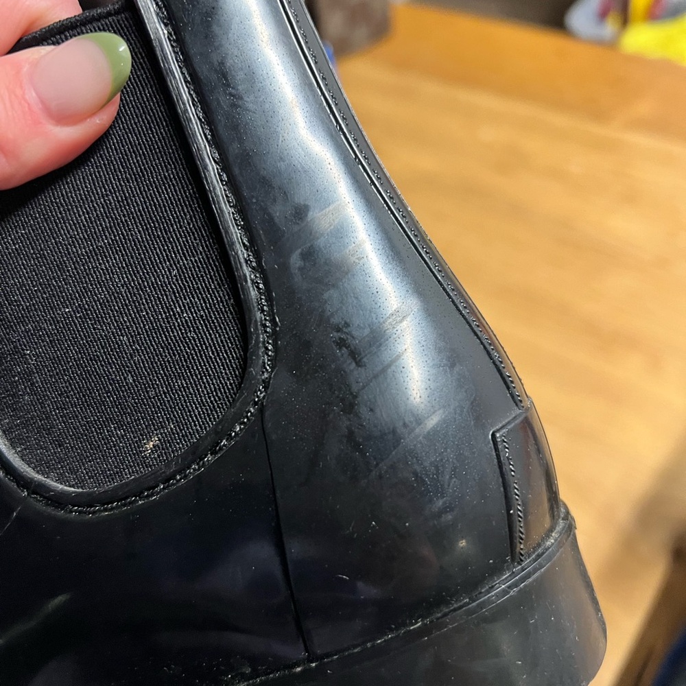 Black Chelsea Rain Boots - Picture 2 of 4